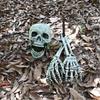 Skeleton Bones Prop Ground Breaking Scary Halloween Decoration Human Skull Party