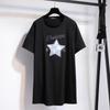 230G Schweres Baumwoll-T-Shirt Damen Strassstern Kurzarm Große Größen Basic Sommer Oberteile