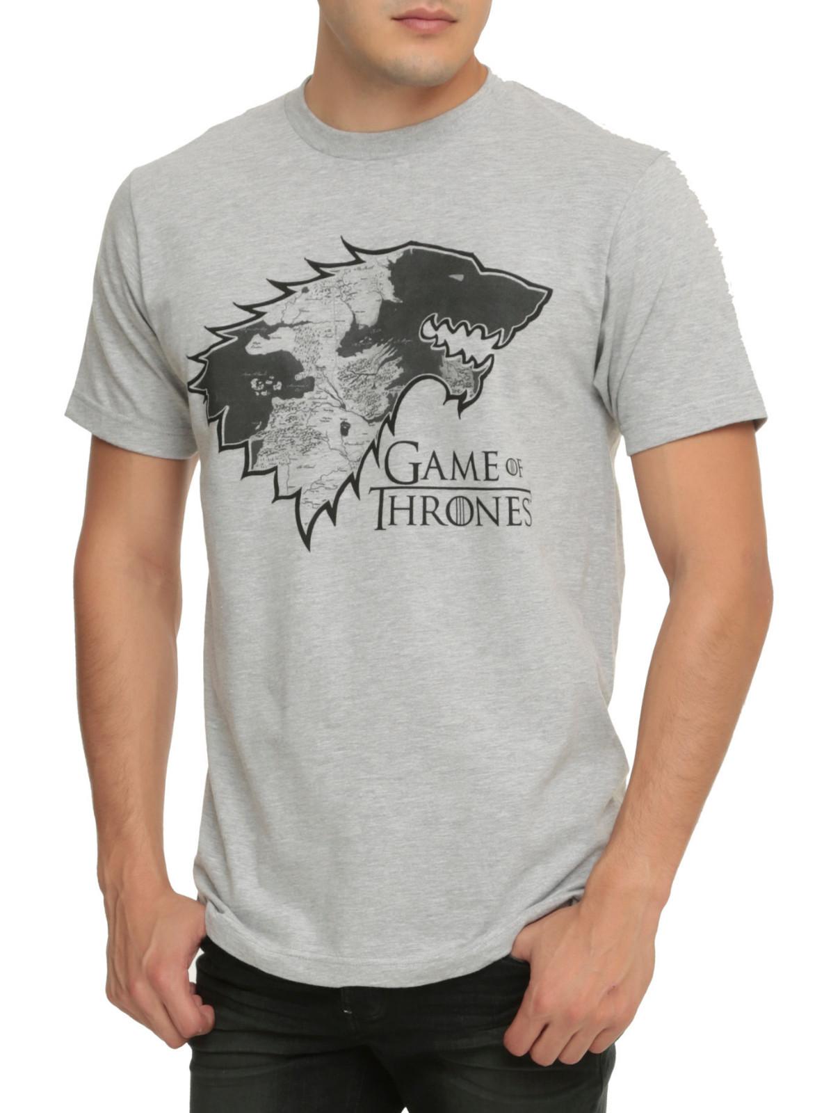 Game Of Thrones Direwolf Map T-Shirt S разноцветный
