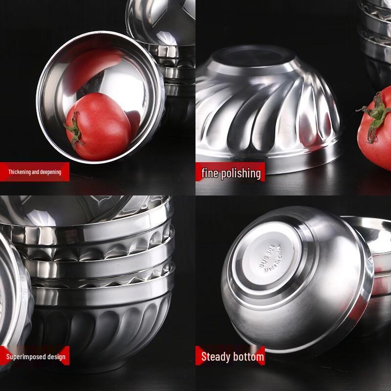 Yujia 316 Stainless Steel Double-Layer Heat-Insulated Bowl