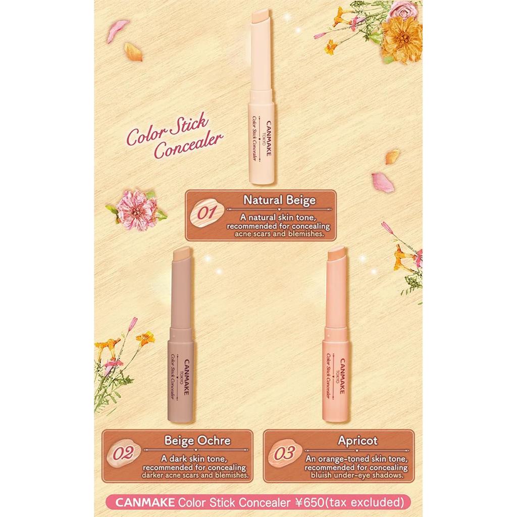 Canmake Color Stick Concealer 03 Apricot 1.9g (x 1)