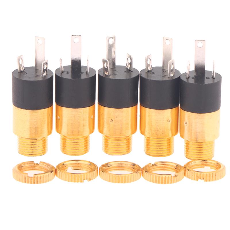 

5 шт. PJ392 Стерео Аудио Видео Разъем Jack Гнездо Штекеры Гнездо Jack с Винтовым Соединителем Покрытие Золотом 3.5 мм Стерео