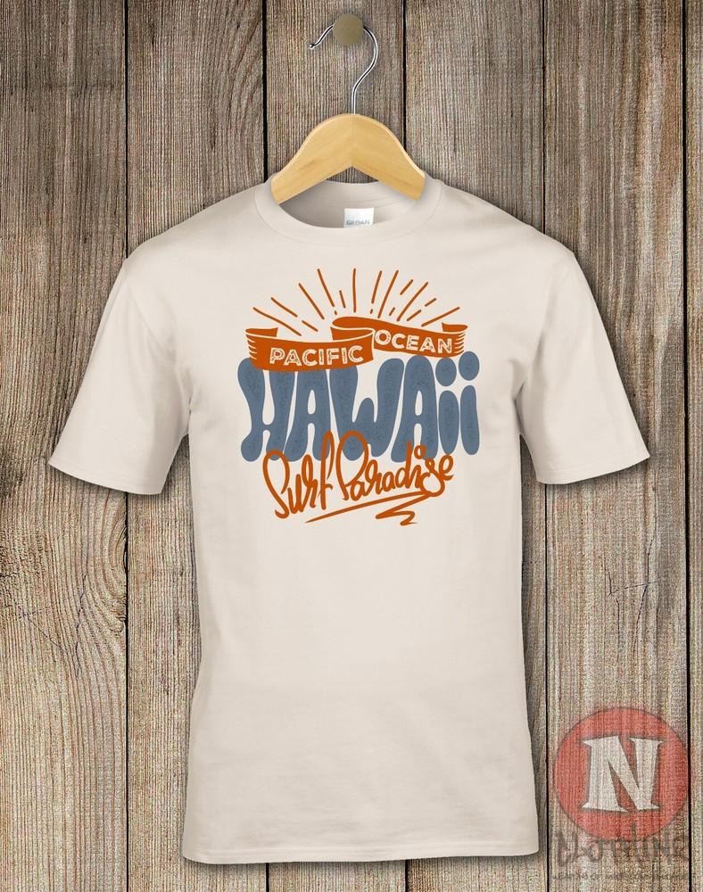Camiseta De Surf Paraíso De Hawái Playa De Olas Grandes Vacaciones