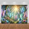 Flowers, fairy, mushroom, house theme, birthday party decoration, background, elf, butterfly, mermaid, banner, photography, studio props4619