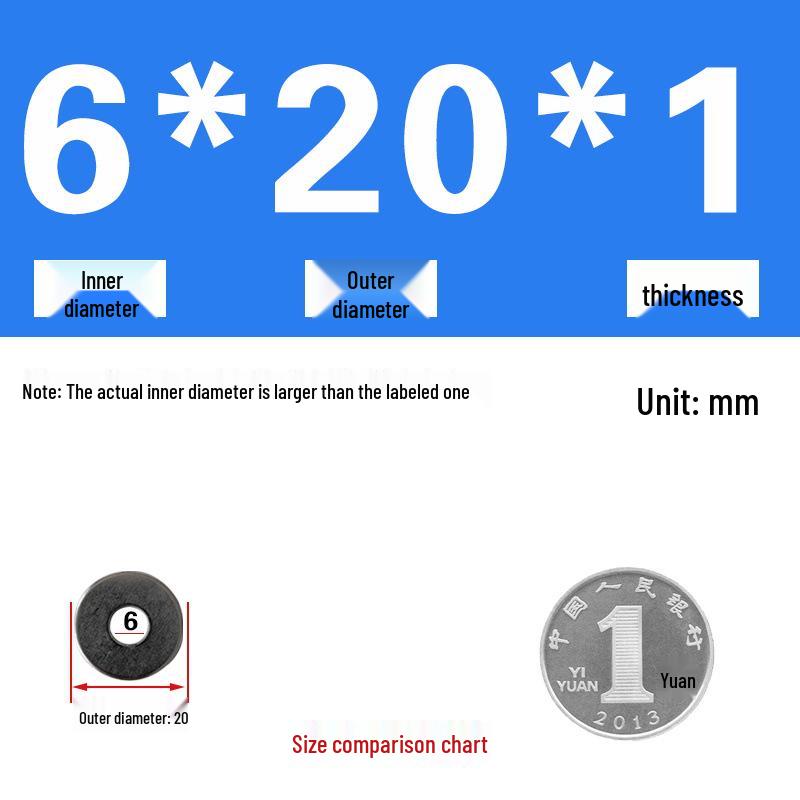 Galvanized Metal Flat Washer - Thin, Thickened, Enlarged Edge, Round, Sizes M3 to M10