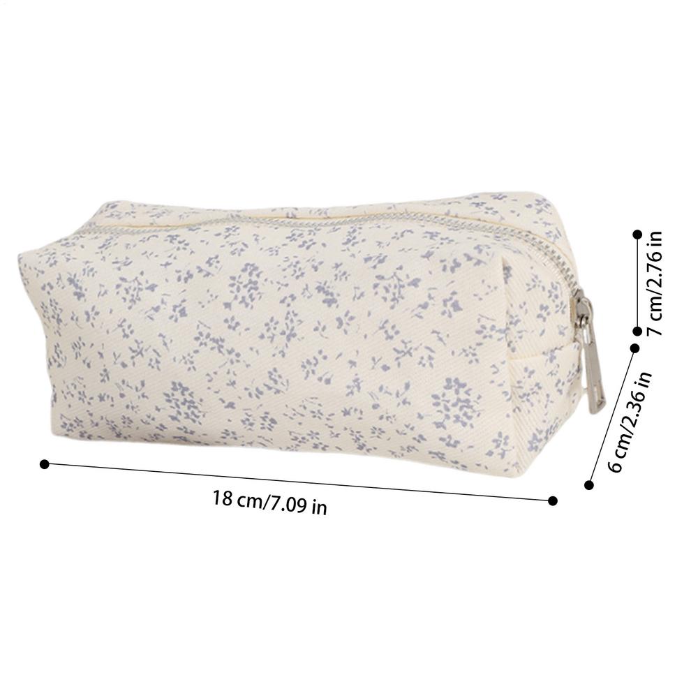 

Floral Pen Bag Large Capacity Pencil Case Cosmetic Bag Multifunctional Stationery Storage Bag Student School Organizer Supplies