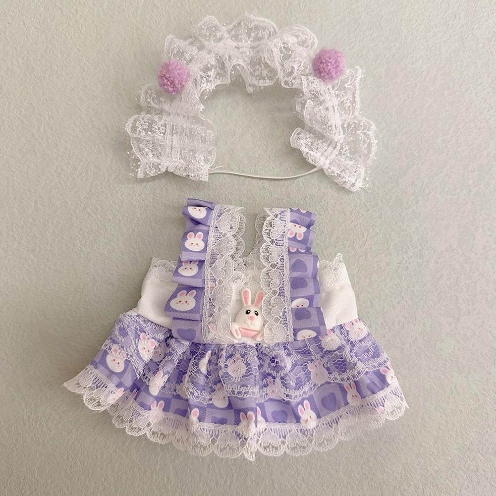 For 20CM Cotton Doll Rompers Cartoon Plush Doll Replacement Outfit Playing House Accessories Mini Clothes