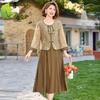 Elegant Mother's Spring Suit & Summer Dress Set for Middle-Aged Women