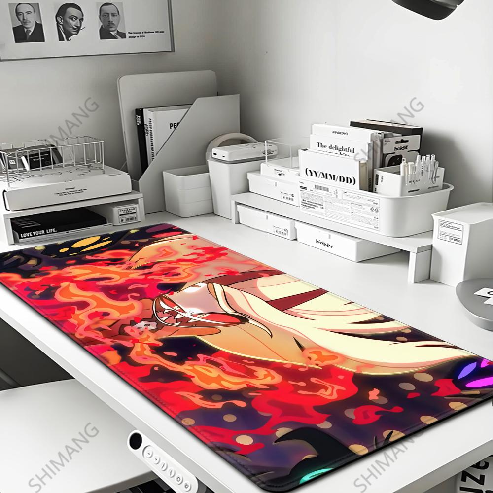 HD XXL Anime Gaming Mouse Pad Rug Hazbin Hotel XCM Game Computer PC Accessories Tabletop Keyboard Pads Coaster Gamer Carpet