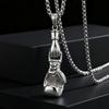 Retro Hip Hop Boxing Gloves Pendant Fashion Stainless Steel Necklace for Men Fitness Sports Punk Jewelry Accessories Gifts