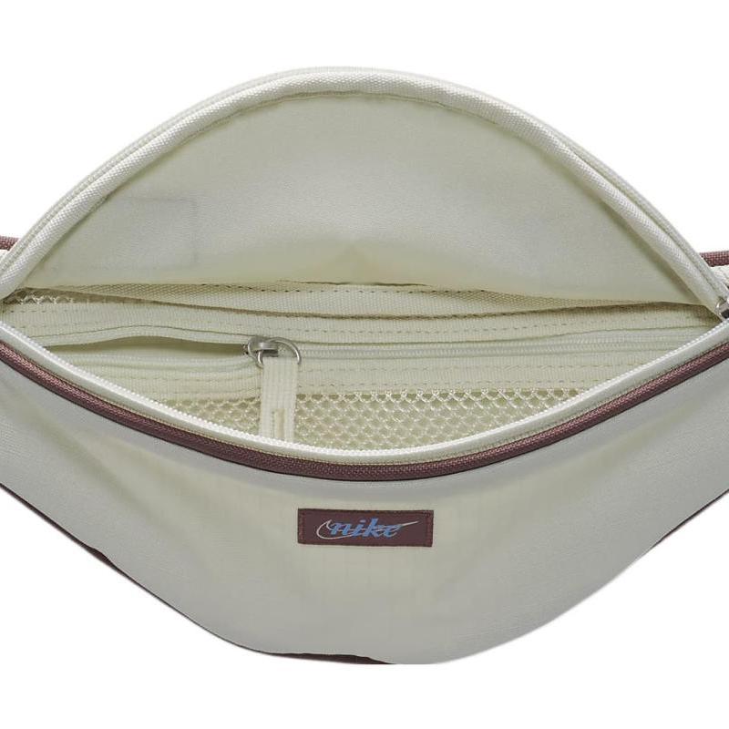 Nike Heritage Polyester One Shoulder Crossbody Fanny Pack Small Women's White Casual DR6266-020