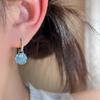 Light Luxury High-end Blue Crystal Rose Earrings, Two Wearing Niche Temperament Fashionable Full Diamond Ear Buckle Earrings for Women