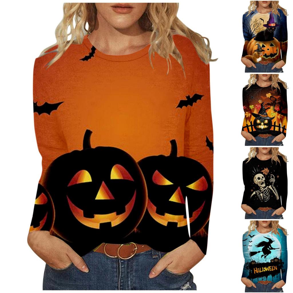 Dámská ležérní móda Halloween svetr Tričko s dlouhým rukávem