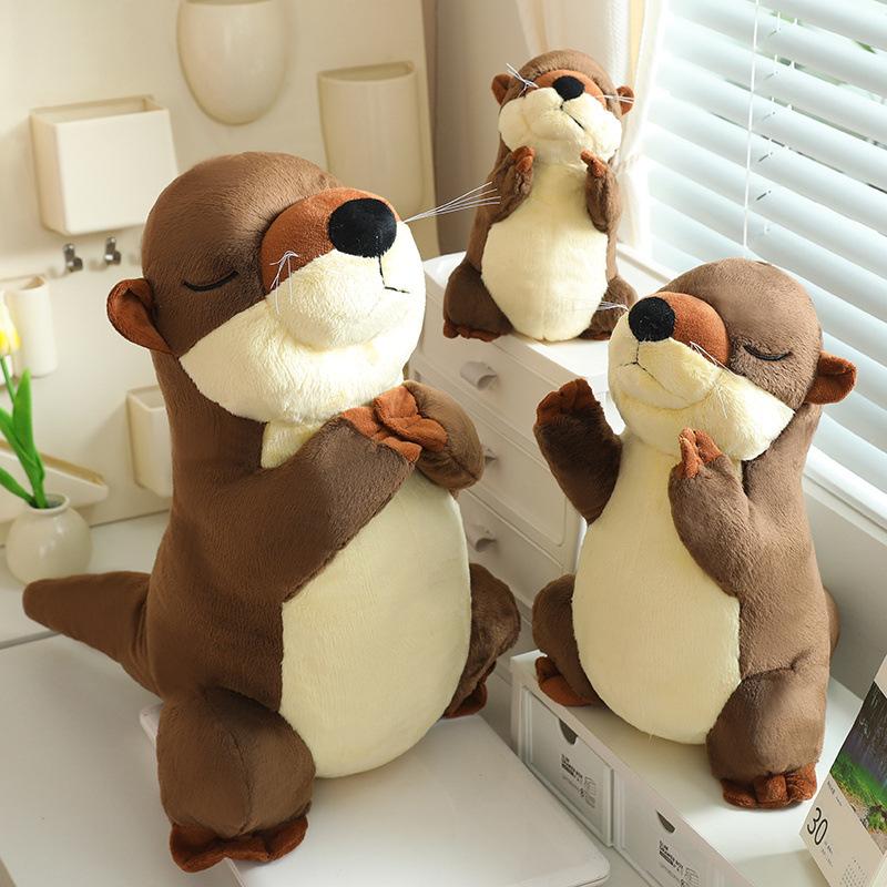 Cute Little Otter Doll Plush Toy Deep Sea Sea Otter Grab Machine Doll Ashore Doll Birthday Gift