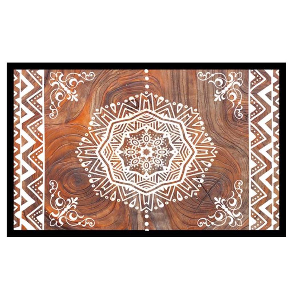 Les Trésors De Lily [Q9680] - Indoor Rug 'Boho' (mandala) Brown White - 60x40 Cm