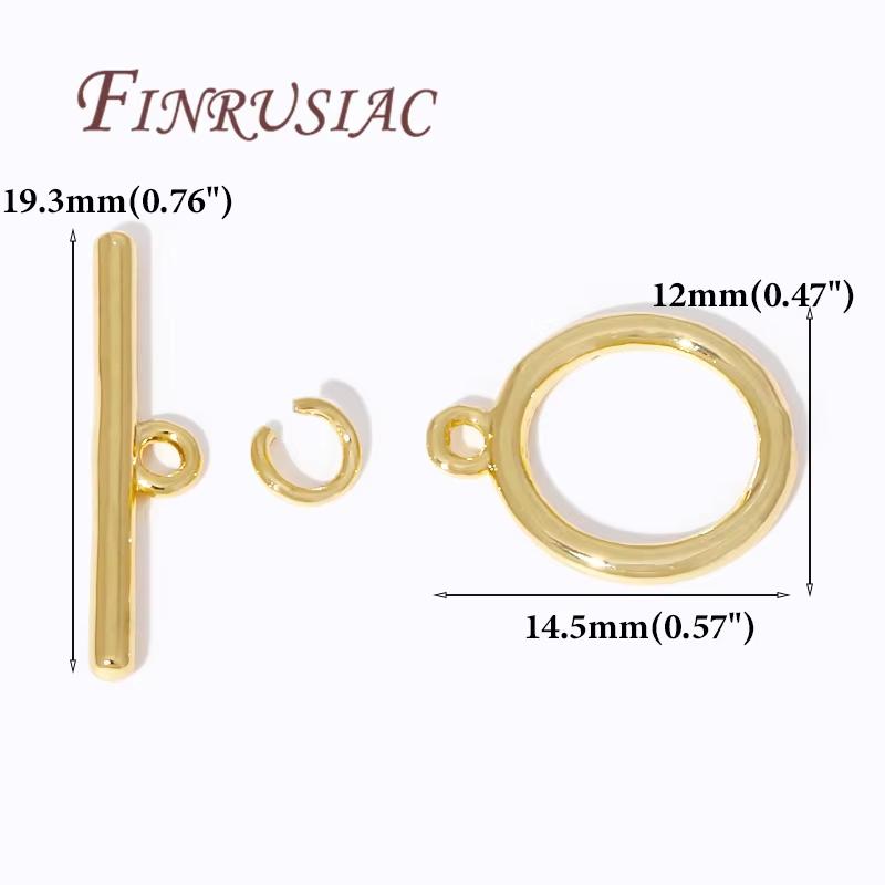 18K Gold Plated Toggle Clasps For Jewelry,Brass Metal Clasps For Bracelets,OT Clasp,Jewelry Making Supplies,DIY Accessories,