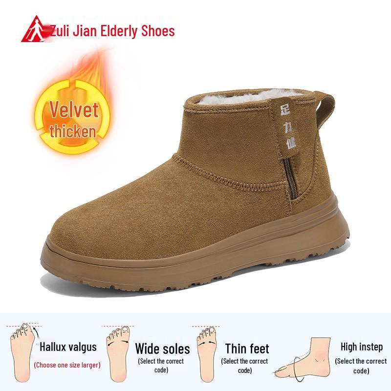 Zulijian Women s Winter Slip-On Warm Velvet Snow Boots for Middle-Aged & Elderly 2025 39