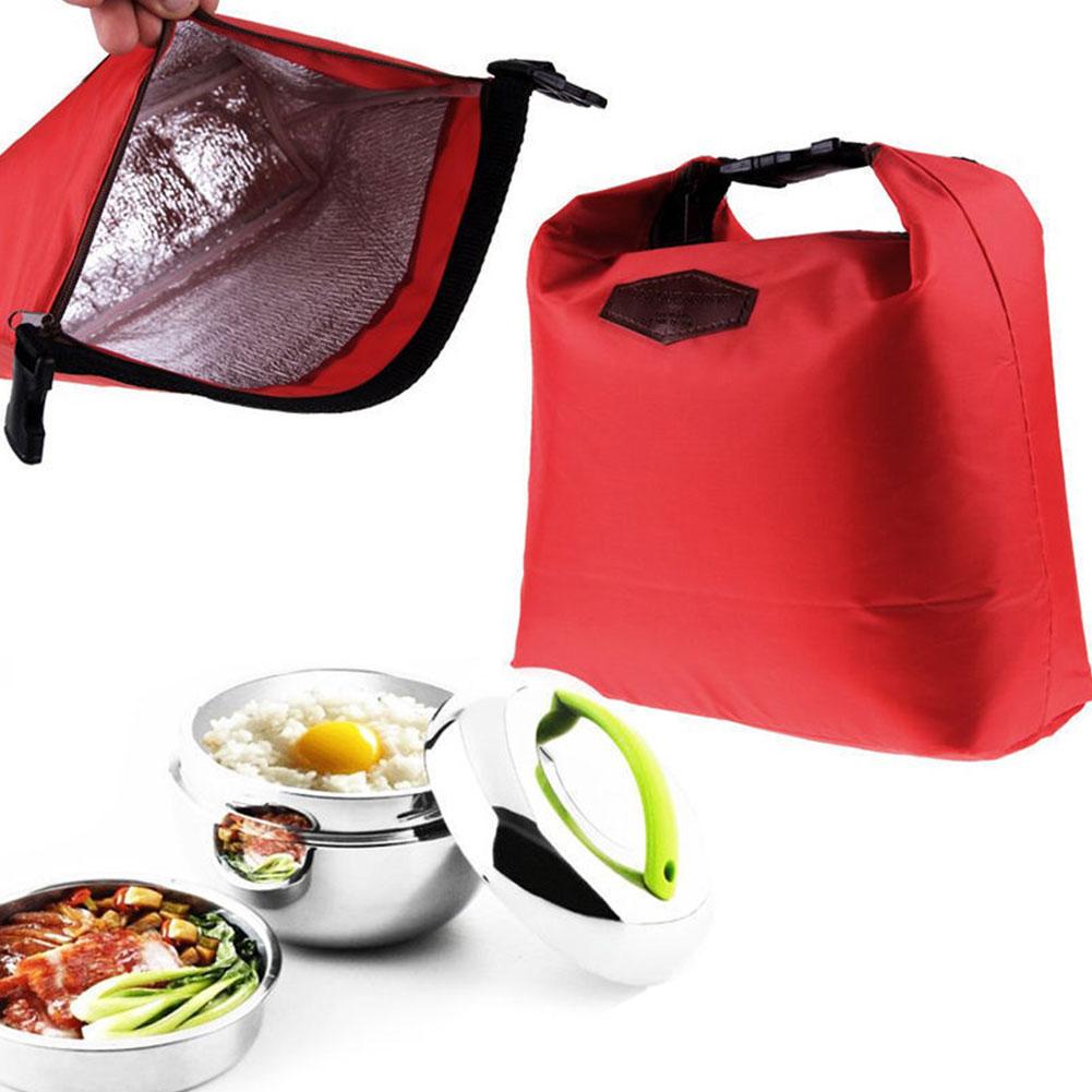 Fashion Portable Thermal Insulated Lunch Bag Cooler For Women Insulation Tote Lunchbox Picnic B L7E5