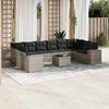 VidaXL Garden Lounge Set with Cushions 11 Pcs, Sofas with Backrest, Furniture Set, Patio Terrace Furniture, Grey 3223081