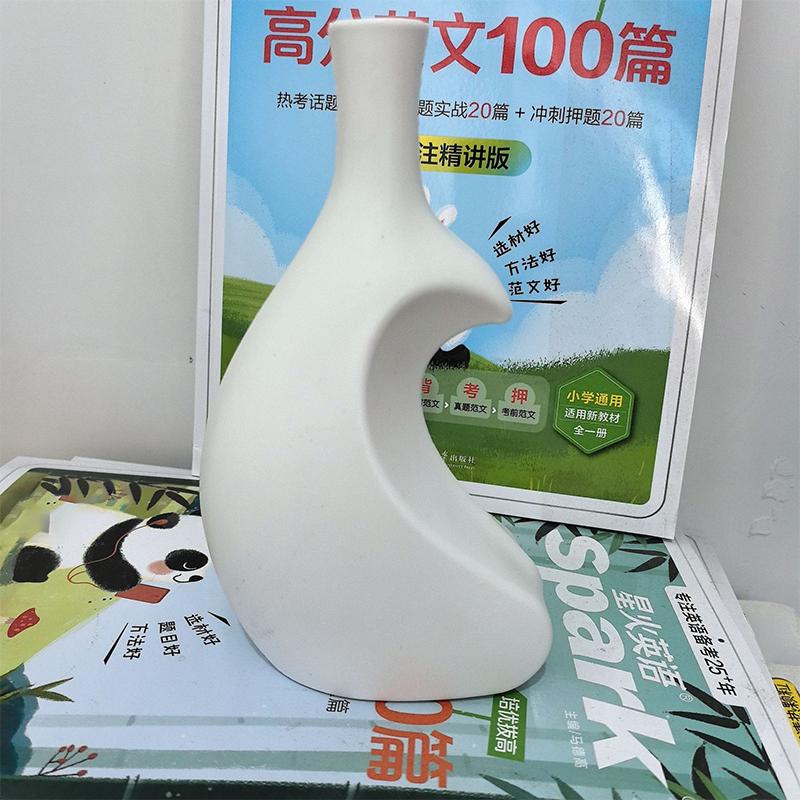 אגרטל פרחים לא סדיר רטרו יצירתי חיקוי קרמיקה פלסטיק אגרטל פרחים קישוט למשרד בסלון