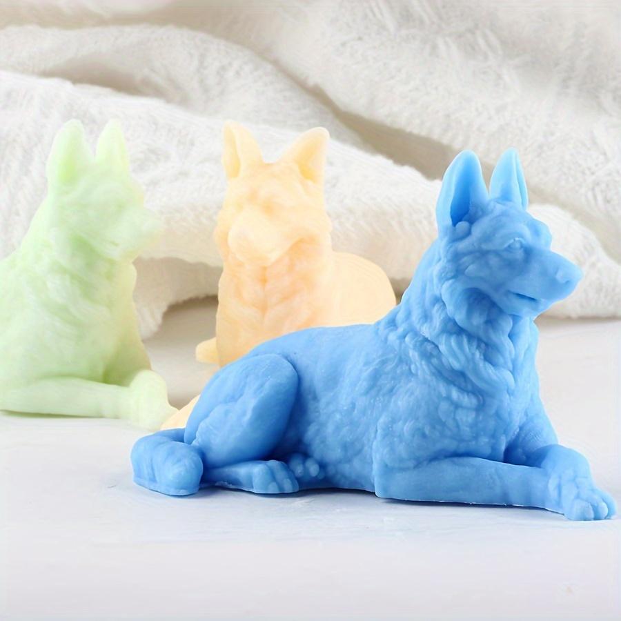 1pc Silicone Candle Mold, Shepherd Dog Figurine Design, for DIY Candle Making, Homemade Craft Wax Resin Molding