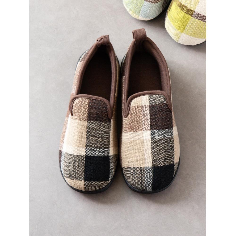 

Туфли-слипоны Daiso Slip On, около 250 мм Green pattern (check)