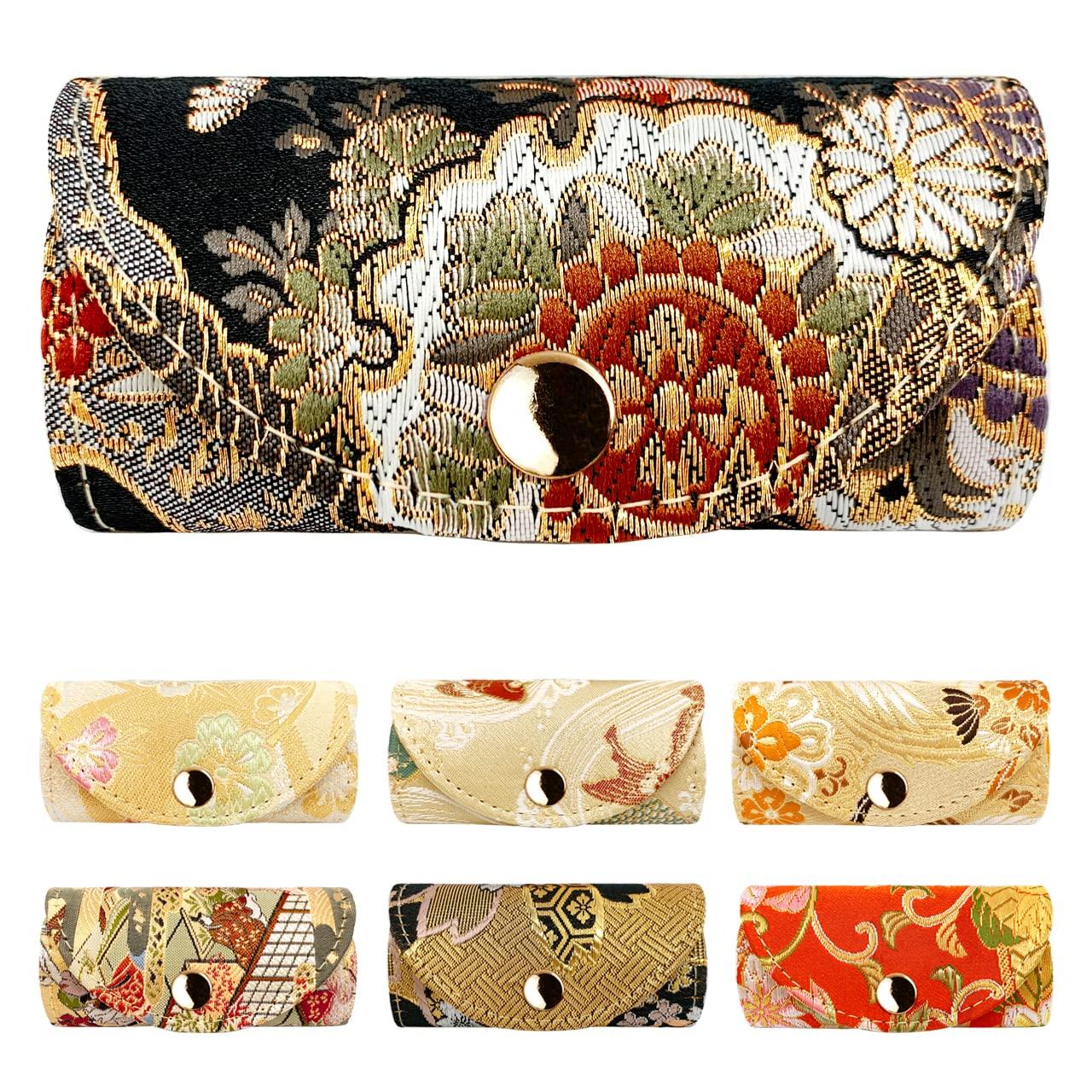 

Key Nishijin 4 Smart Key Compact Key 4 Row Key 4 Row Key Gold Michinaga and Chinese Crane [leo&aoi] Case, Textile, Women s, Rows, Key, Trifold,