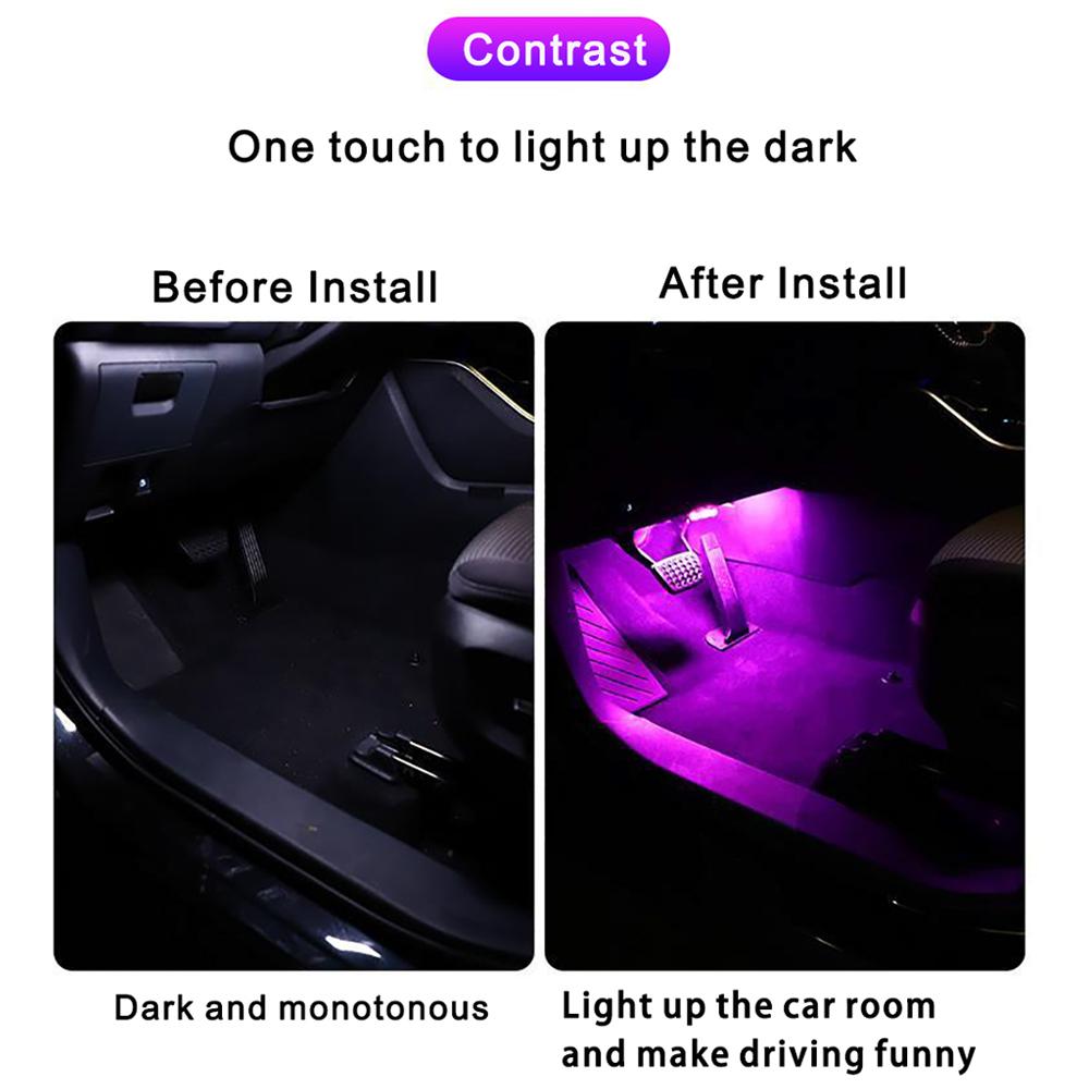 Touch Switch Car LED Touch Light Mini Size Rechargeable Interior Inspection Lamp Portable Car Roof Trunk 6 LED Beam 120mA
