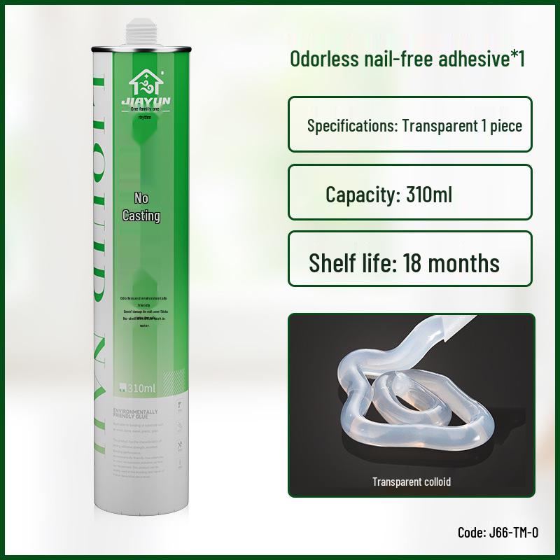 Mildew-Proof Nail-Free Adhesive for Glass, Tile, Woodwork, Sealant & Waterproofing in Kitchens & Bathrooms