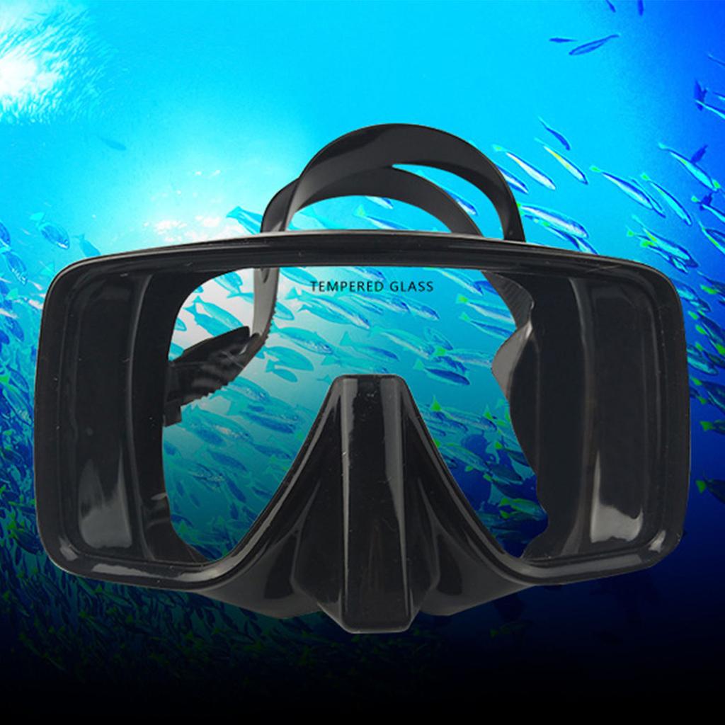 Adult Scuba Diving Mask Tempered Glass High Defination Swimming Goggles with Nose Cover Snorkel Gear Freediving Swim