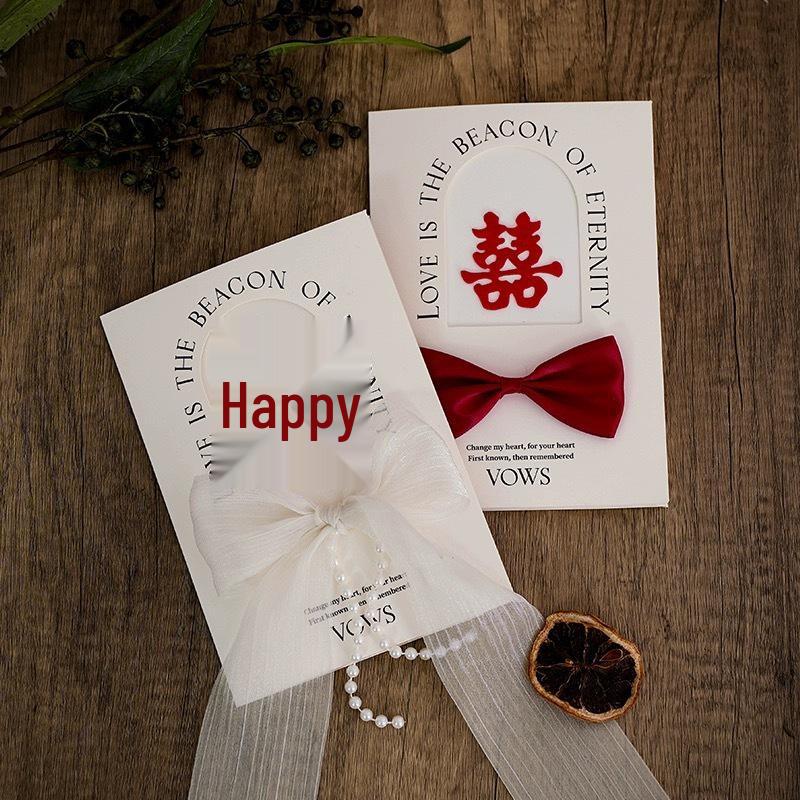 High-End Creative Wedding Vow Cards for Bride and Groom - Handwritten Declaration Pair