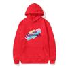 Unisex 'I Am Kenough' Rainbow Print Loose Hooded Sweatshirt - Black