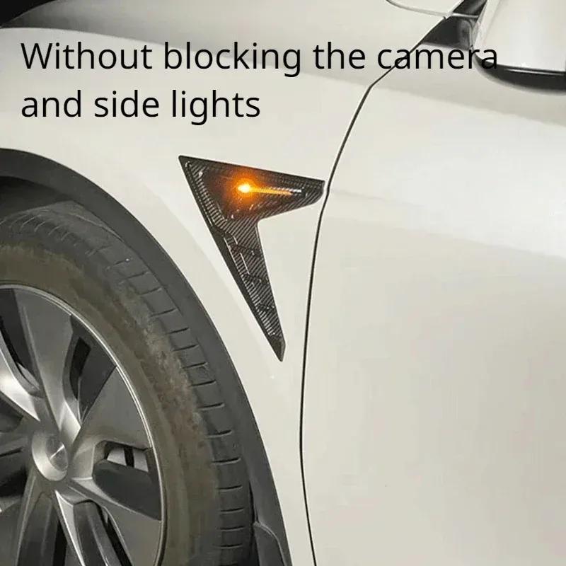 Side Camera Cover for Tesla Model 3+ For Model Y Juniper 2025 Thunder Fender Flanks Wing Blade Panel Spoiler Covers Accessories