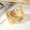 European-American Trendy Wide-Face Cuff Bracelet: Elegant, Smooth Metal, Multi-Layered, High-End Design.
