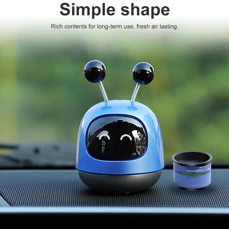 Ambientador para coche robot con clip para colgar en la rejilla de ventilación del salpicadero, aroma duradero, difusor recargable para caravanas, SUV y camiones, aroma para hombres.