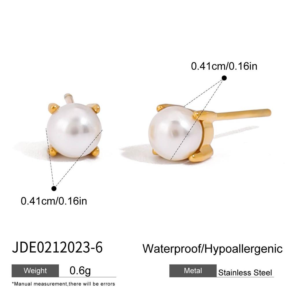 Youthway Irregular Freshwater Pearl Drop Hoop Earrings  Stainless Steel Waterproof  Ears Jewelry Elegant Daily Drop Earrings