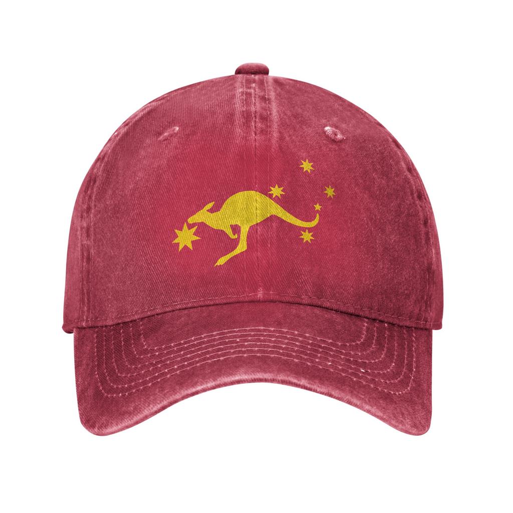 Australia Kangaroo Southern Cross Unisex Unstructured Baseball Caps Aussie Flag Distressed Denim Hat Outdoor Adjustable Snapback