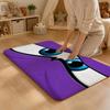 Eyebrow Raising Eyes Floor Mat Flannel Rug Non Slip Absorbent Soft Washable For Entryway Hallway Bathroom Kitchen Decor
