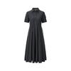 Giovanni Valentino Casual Lapel Short Sleeve A-Line Dress