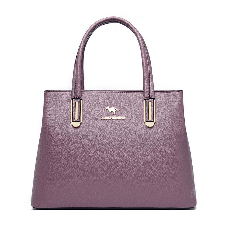 European and American Style Middle-aged Women's Handbag New Soft Leather Mother's Soft Leather Single Shoulder Diagonal Cross Bag