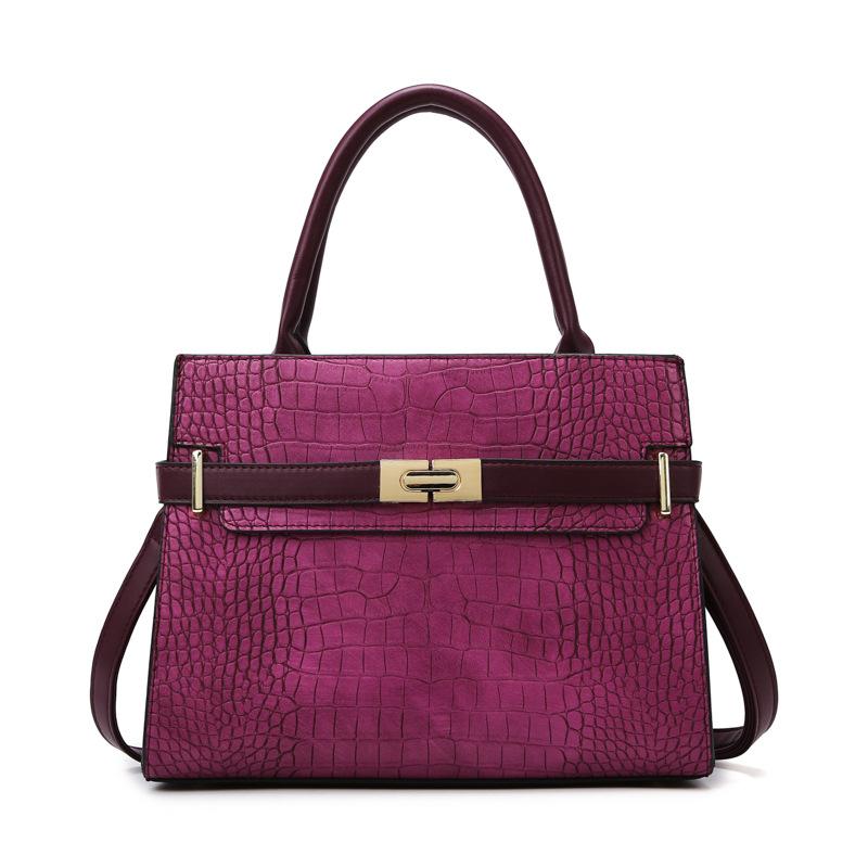Handbag bag women's new stone pattern messenger bag light luxury texture commuter shoulder bag