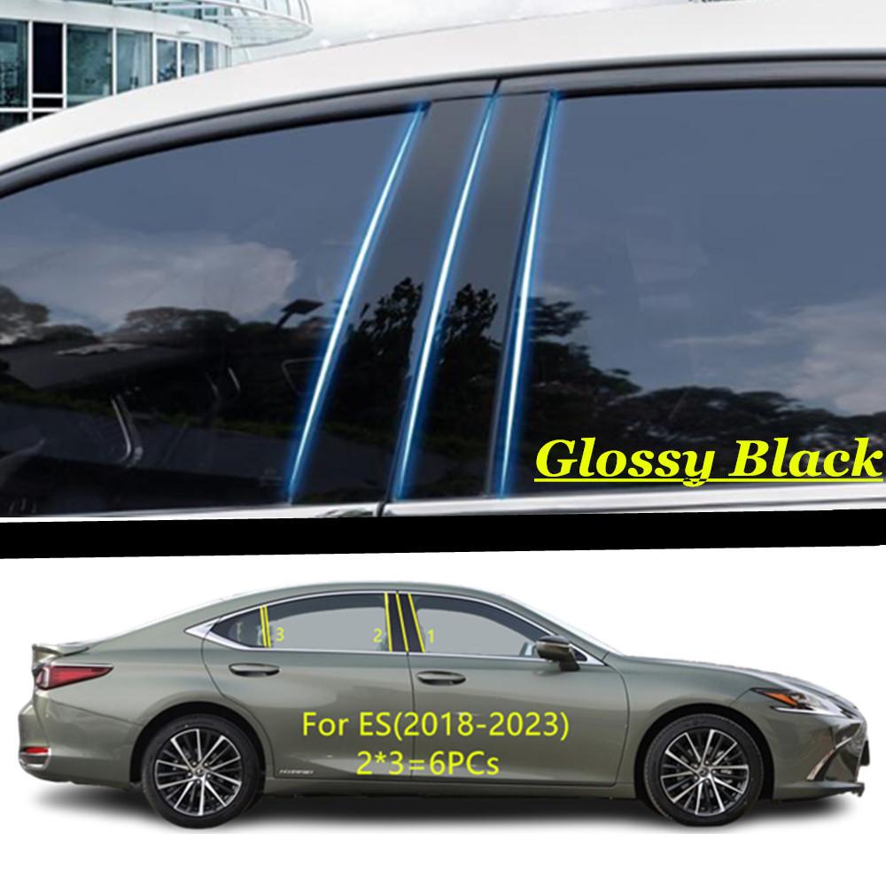 For Lexus ES ES200 ES240 ES250 ES300 ES330 ES350 2006- Car PC Material Pillar Post Cover Door Trim Window Molding Sticker