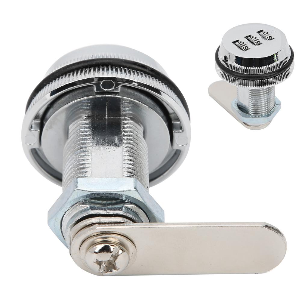 3‑Digit Combination Cabinet Lock Zinc Alloy Password Locks Home Security Supplies for DrawersSilver