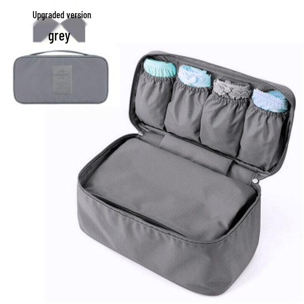 

Сумка для бюстгальтера для путешествий второго поколения: Портативный органайзер для хранения нижнего белья и трусиков серый