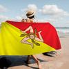 S-Sicilian Flag Fashion Microfiber Blanket Quick Drying Beach Towels Oversized Printing Super Absorbent Pool Towel Blanket