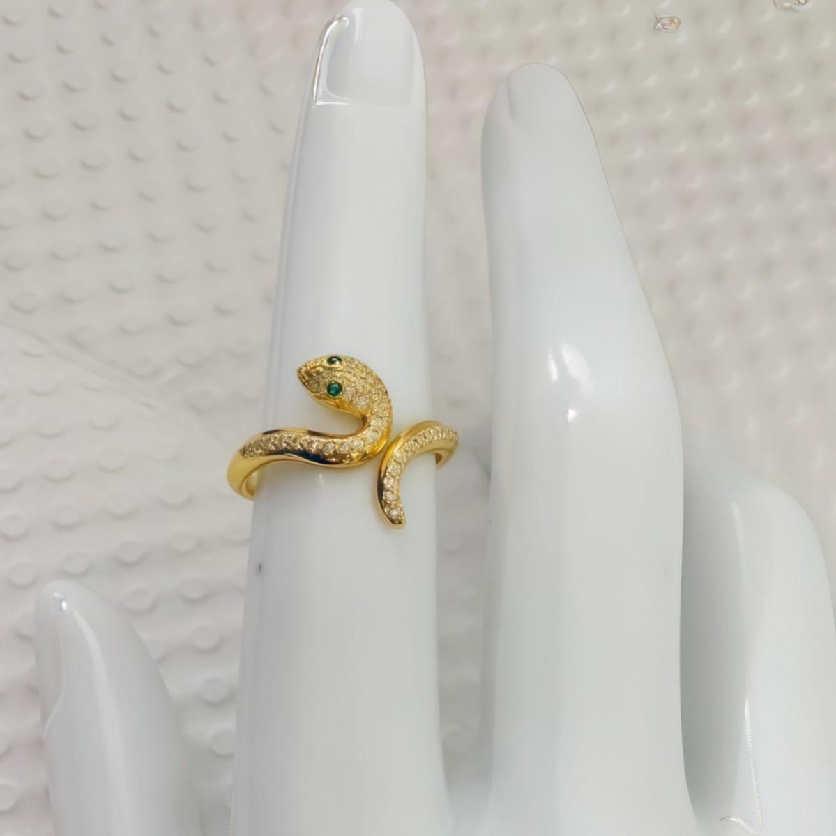 Stainless Steel Twelve Zodiac Snake Ring - Punk Hip Hop Style for Men and Women золотой