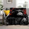Monkey Music Headphones Blanket Flannel Blanket for bed, sofa, Camping, Hiking, Picnic Essentials, gift for family Fan gifts