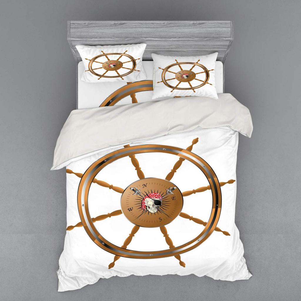Steering Wheel Duvet Cover For Adults Queen Quilt Covers Lightweight Down Bedroom Decor 2 Pillowcases 1 Duvet Cover No Comforter