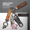 Car Keychain Suede Leather Lanyard Key Chain Acesssories For Mitsubishi Outlander Lancer Cross Colt Xpander Mirage Attrage WJ4