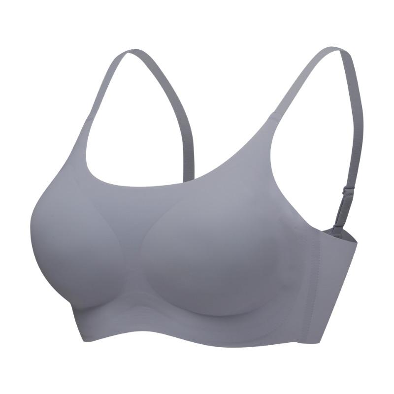 

Лето для фитнеса, ультратонкое бесследное нижнее белье из ледяного шелка для женщин, тонкий дышащий цельный жилет с спине, бюстгальтер для сна M военно-воздушные силы синий